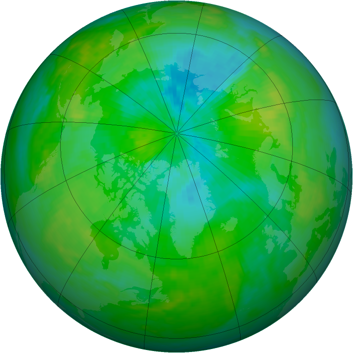 Arctic ozone map for 01 September 1980